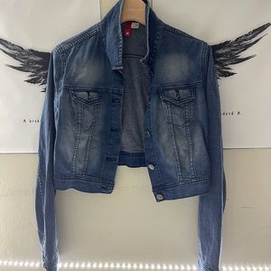 Womens cropped jean jacket